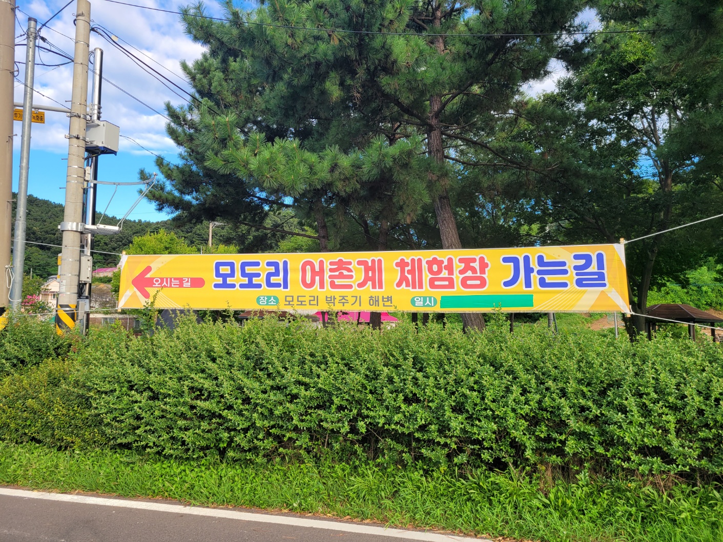 체험장안내현수막