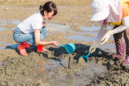 갯벌 조개 잡이 체험!!