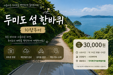 🚐 두미도 섬 한바퀴 차량투어
